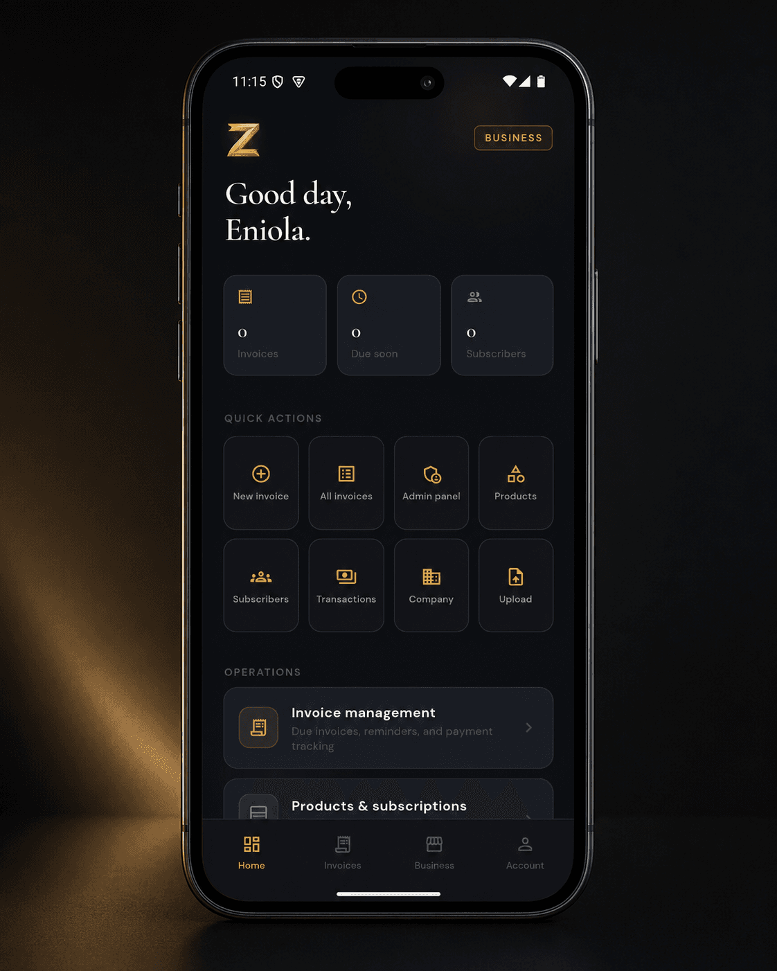 Zemo dashboard preview
